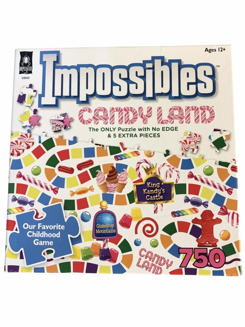 Impossibles Candy Land 750 Piece Jigsaw Puzzle No edge 5 extra pieces